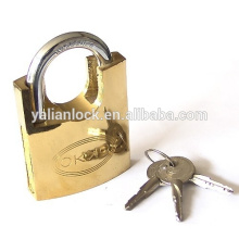 factory supply !! High Security Cheap Shackle Half Protected Cross Key Golden Painted Padlock